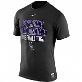 Men's Colorado Rockies Nike Black 2016 Authentic Collection Legend Team Issue Spring Training Performance T-Shirt,baseball caps,new era cap wholesale,wholesale hats